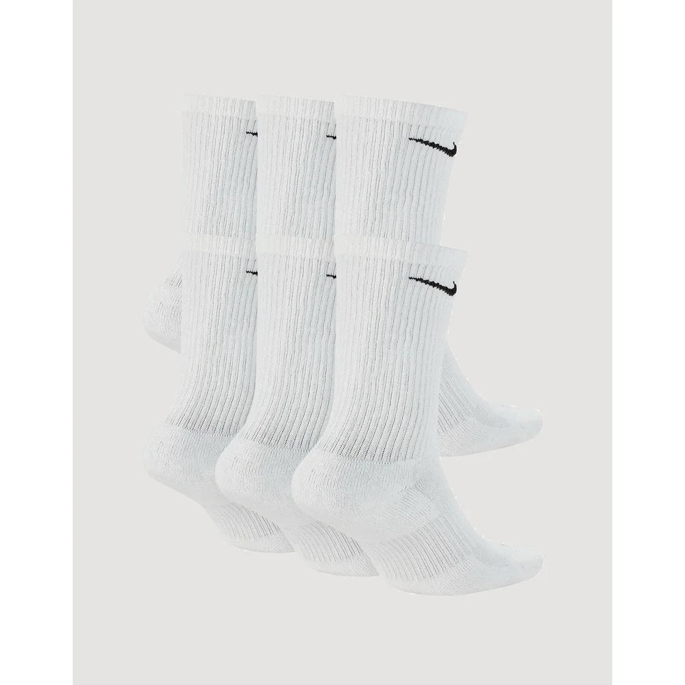 6 Pairs Nike Everyday Plus Dri-Fit Cotton Cushioned Crew Socks LARGE NEW